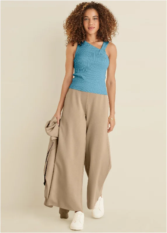 Twist Detail Sweater Tank - Blue purpose