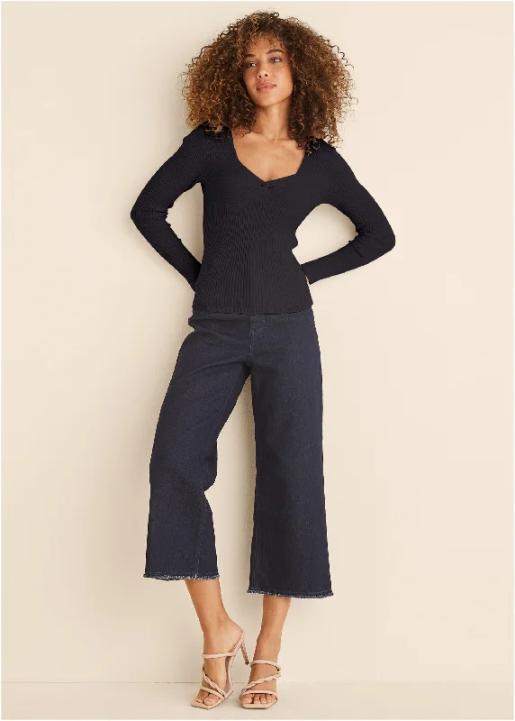 Long Sleeve Sweater - Black Hip Women's Urban