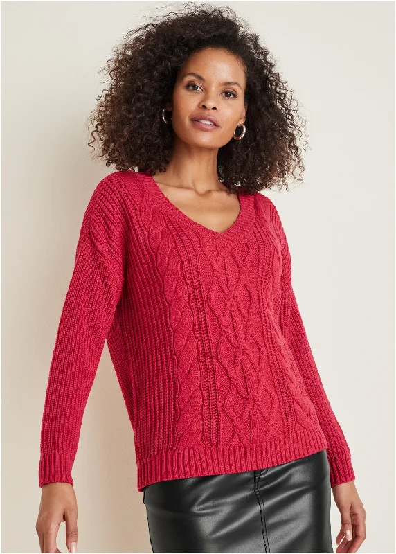 Cable Knit Sweater - Barberry Streetwear Style for 