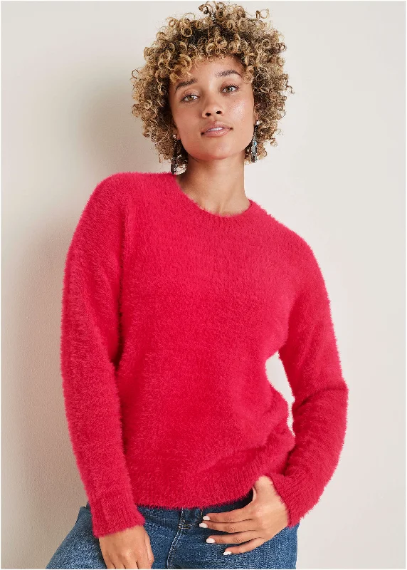 Eyelash Sweater - Barberry Sophisticated Women's 